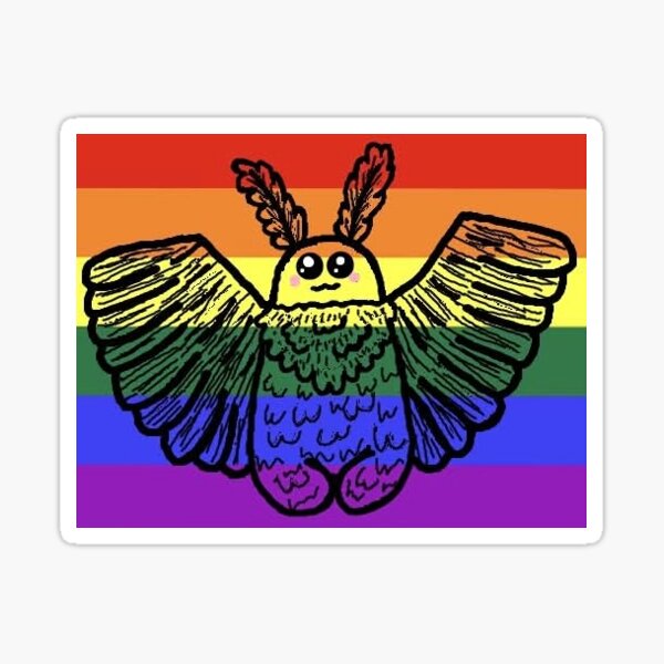 Item preview, Gay pride mothman designed and sold by Bugbotherer30.