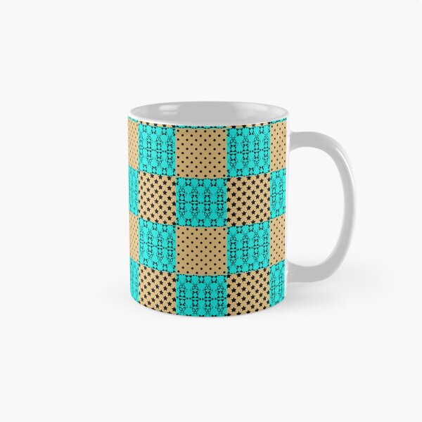 Item preview, Beige turquoise patchwork pattern designed and sold by fuzzyfox.