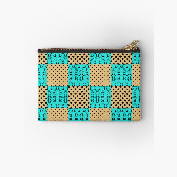 Item preview, Beige turquoise patchwork pattern designed and sold by fuzzyfox.