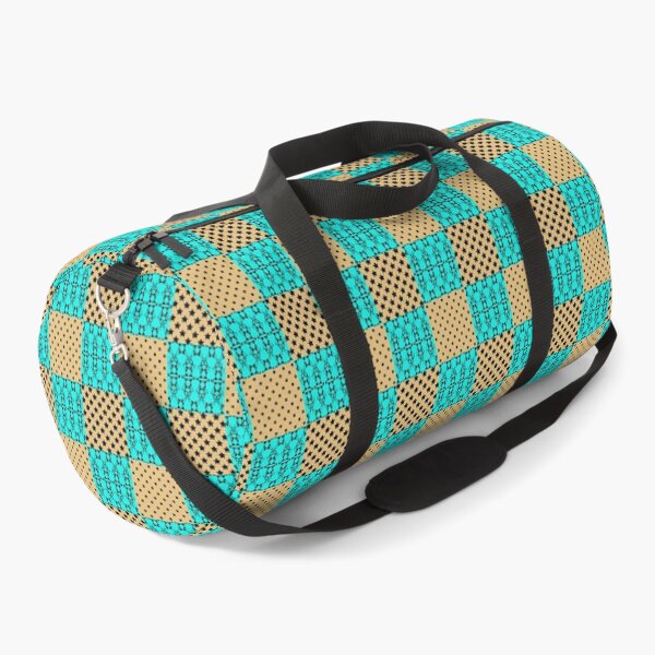 Item preview, Beige turquoise patchwork pattern designed and sold by fuzzyfox.