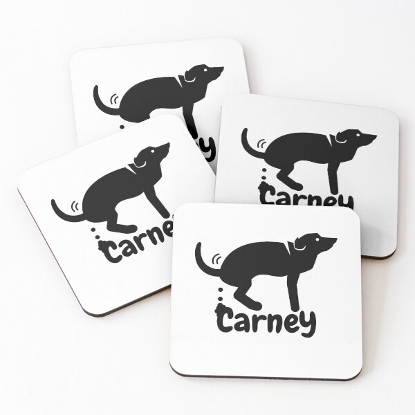 Item preview, Carney Dog Pooping STICKER Black Logo designed and sold by KomarDesigns.