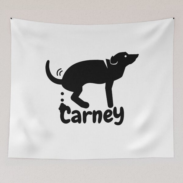 Item preview, Carney Dog Pooping STICKER Black Logo designed and sold by KomarDesigns.