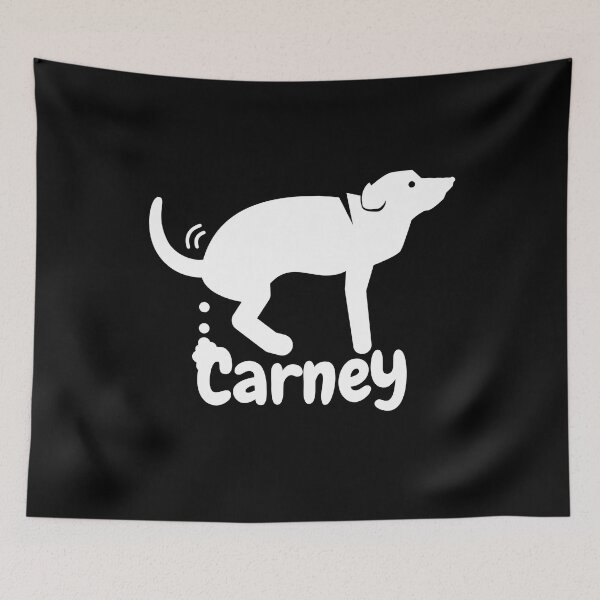 Item preview, Carney Dog Pooping STICKER White Logo designed and sold by KomarDesigns.