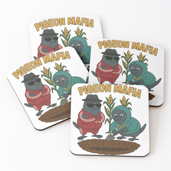 Item preview, Pigeon Mafia Gangster Birds – Funny Cartoon Digging Scene Retro Mobster Art designed and sold by ThreadLevelDrip.