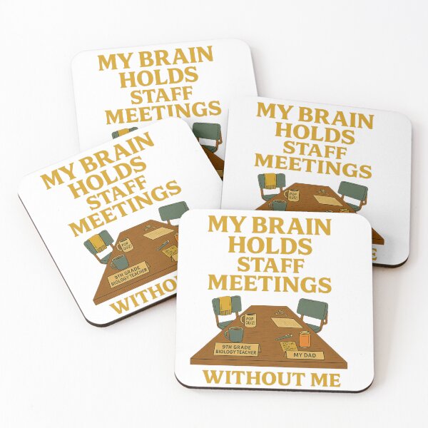 Item preview, My Brain Holds Staff Meetings Without Me – Retro Anxiety Humor Design designed and sold by ThreadLevelDrip.