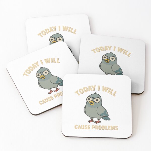 Item preview, Today I Will Cause Problems – Funny Angry Pigeon Design designed and sold by ThreadLevelDrip.