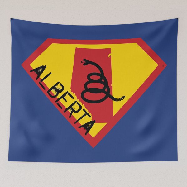 Item preview, ALBERTAN SHIELD - Freedom Is The Superpower - Modern Gadsden Snake Flag - Dont Tread On Me SUPERHERO ALBERTA spellout design designed and sold by pelagio.