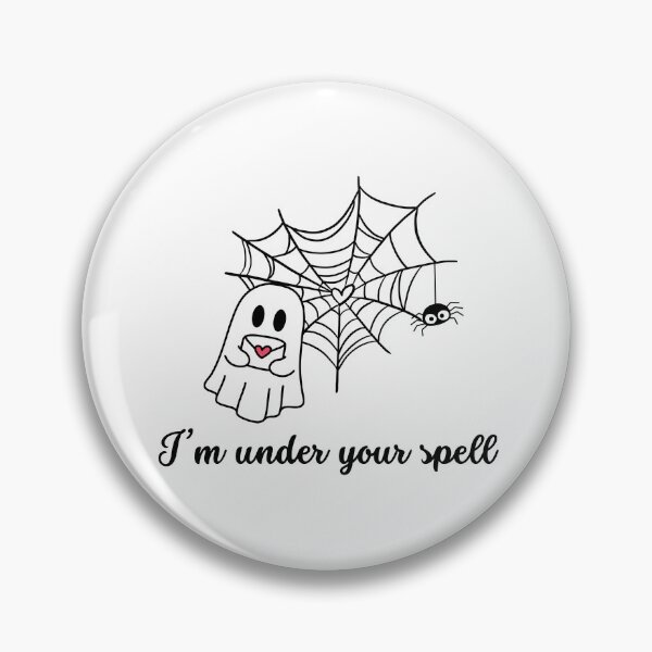 Item preview, I’m under your spell - lovestruck ghost and heart-shaped spiderweb designed and sold by PHRASEandSTYLE.