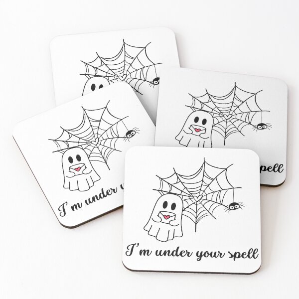 Item preview, I’m under your spell - lovestruck ghost and heart-shaped spiderweb designed and sold by PHRASEandSTYLE.