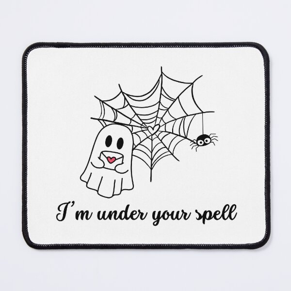 Item preview, I’m under your spell - lovestruck ghost and heart-shaped spiderweb designed and sold by PHRASEandSTYLE.