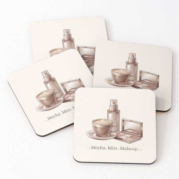 Item preview, Mocha. Mist. Makeup. Gift For Coffee Enthusiast Who Loves Makeup designed and sold by DemureArtsy.