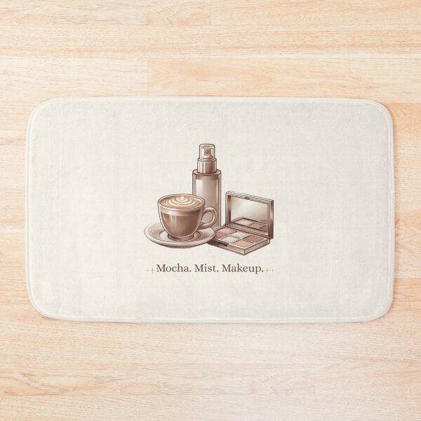 Item preview, Mocha. Mist. Makeup. Gift For Coffee Enthusiast Who Loves Makeup designed and sold by DemureArtsy.