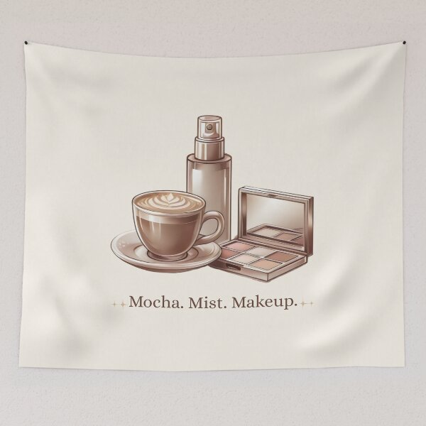 Item preview, Mocha. Mist. Makeup. Gift For Coffee Enthusiast Who Loves Makeup designed and sold by DemureArtsy.