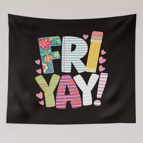 Item preview, Fri-Yay Happy Friday Funny Weekend Teacher Back To School designed and sold by MAKOPOKOShop.