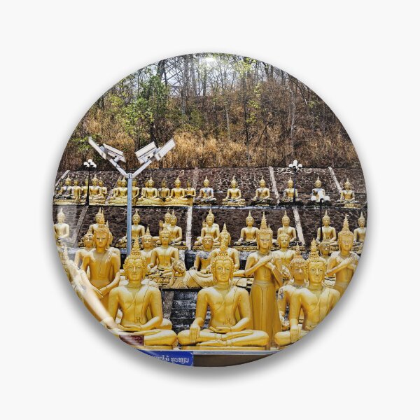 Item preview, Golden statues lined up at Wat Phousalao designed and sold by franck380.