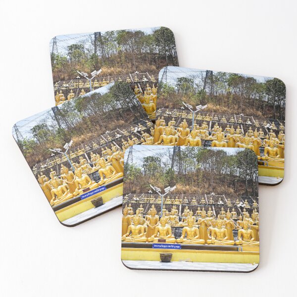 Item preview, Golden statues lined up at Wat Phousalao designed and sold by franck380.