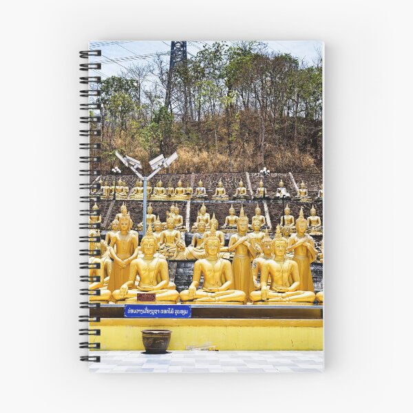 Item preview, Golden statues lined up at Wat Phousalao designed and sold by franck380.