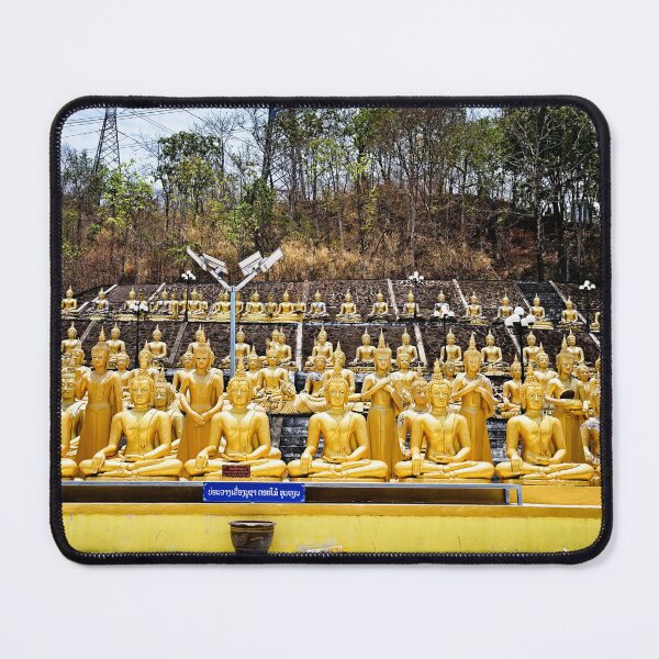Item preview, Golden statues lined up at Wat Phousalao designed and sold by franck380.