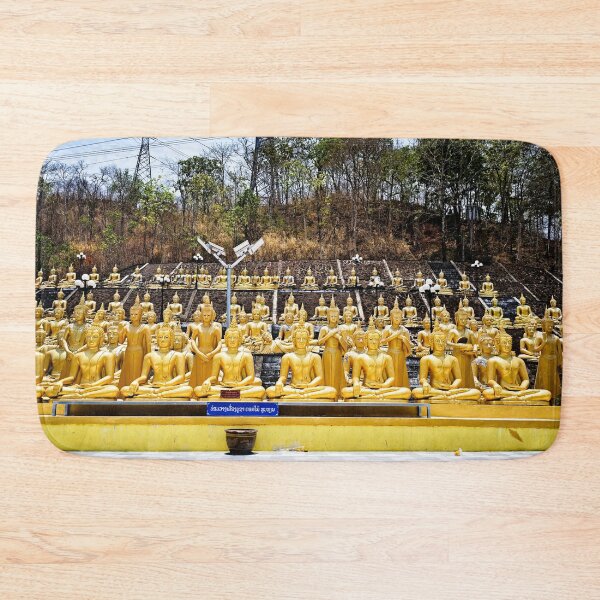 Item preview, Golden statues lined up at Wat Phousalao designed and sold by franck380.