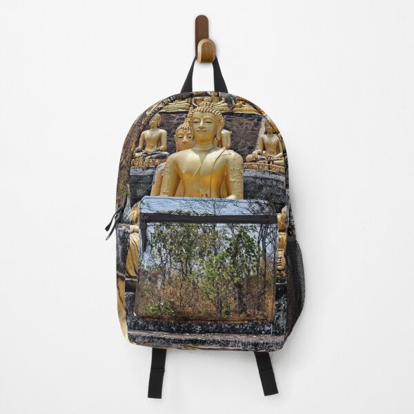 Item preview, Golden statues lined up at Wat Phousalao designed and sold by franck380.