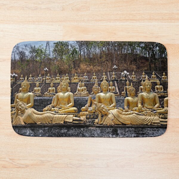 Item preview, Golden statues lined up at Wat Phousalao designed and sold by franck380.