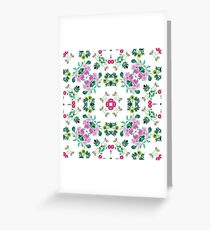 leaves color textile summer flora seamless colorful repeat pattern Greeting Card