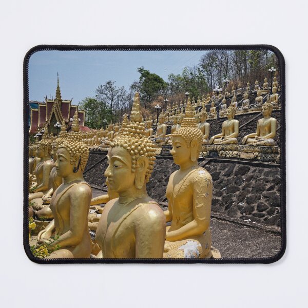 Item preview, Golden statues lined up at Wat Phousalao designed and sold by franck380.