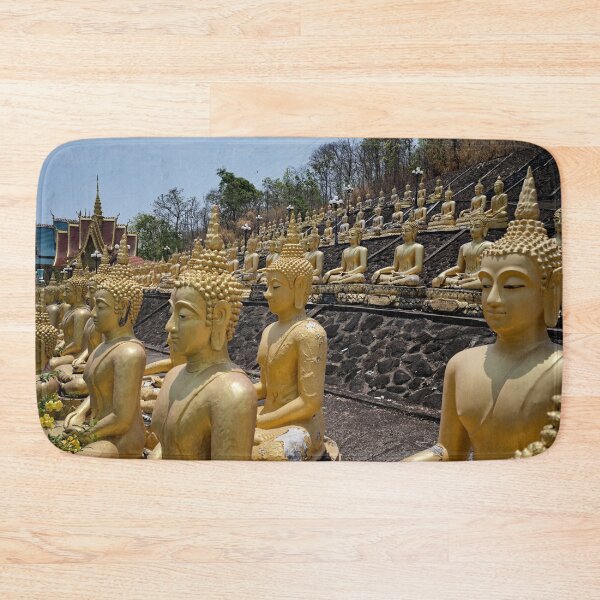 Item preview, Golden statues lined up at Wat Phousalao designed and sold by franck380.