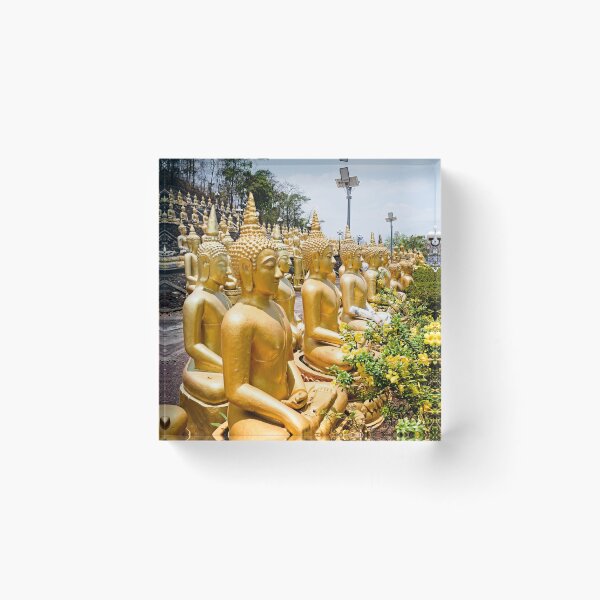 Item preview, Golden statues lined up at Wat Phousalao designed and sold by franck380.