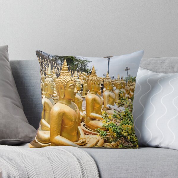 Item preview, Golden statues lined up at Wat Phousalao designed and sold by franck380.