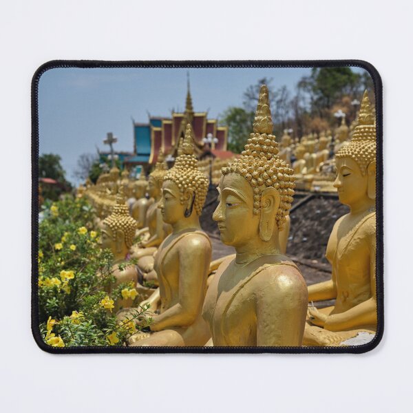 Item preview, Golden statues lined up at Wat Phousalao designed and sold by franck380.
