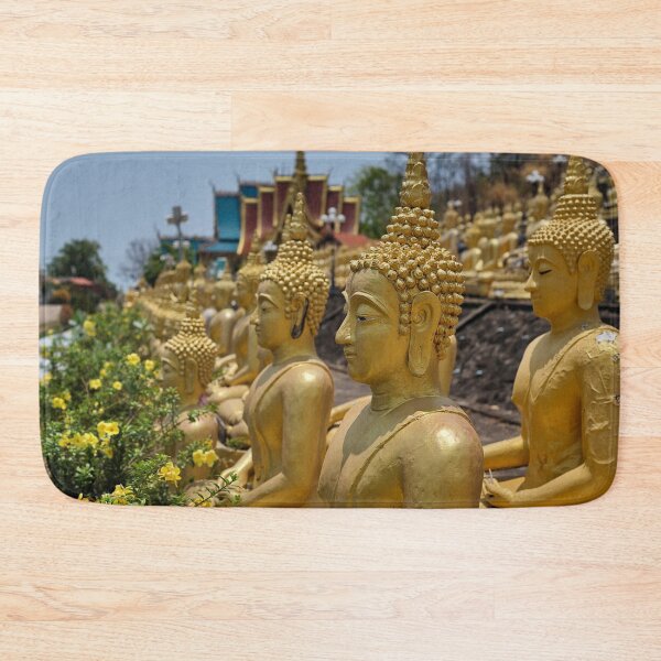 Item preview, Golden statues lined up at Wat Phousalao designed and sold by franck380.