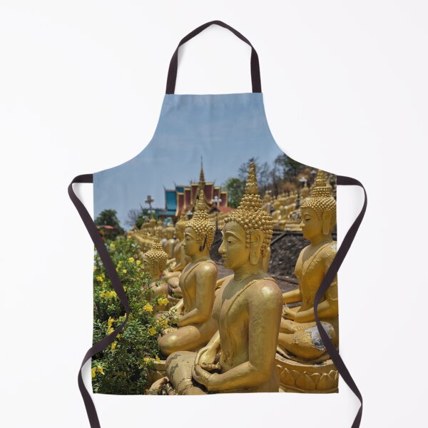 Item preview, Golden statues lined up at Wat Phousalao designed and sold by franck380.