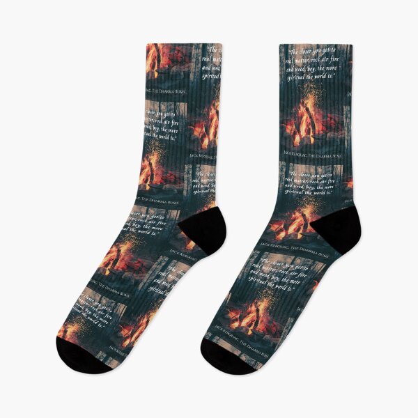 Item preview, Jack Kerouac quote: The closer you get to real matter, rock air fire and wood, boy, the more spiritual the world is. designed and sold by artbleed.
