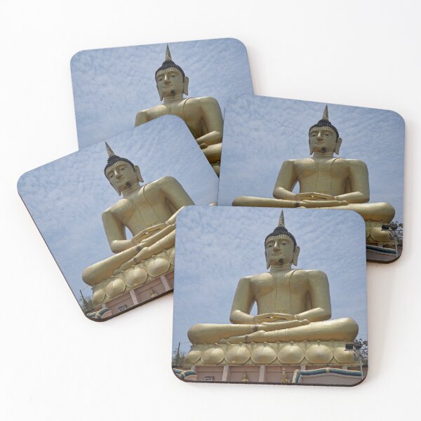 Item preview, Golden statues lined up at Wat Phousalao designed and sold by franck380.