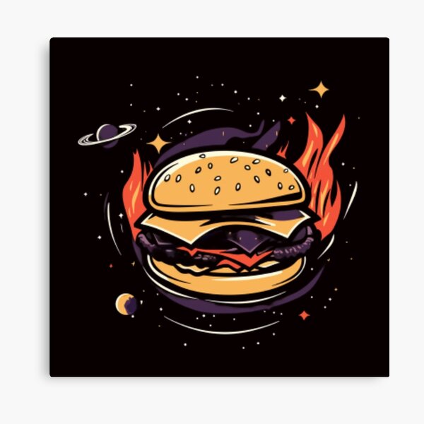 Item preview, cosmic burger designed and sold by OrbeArt.