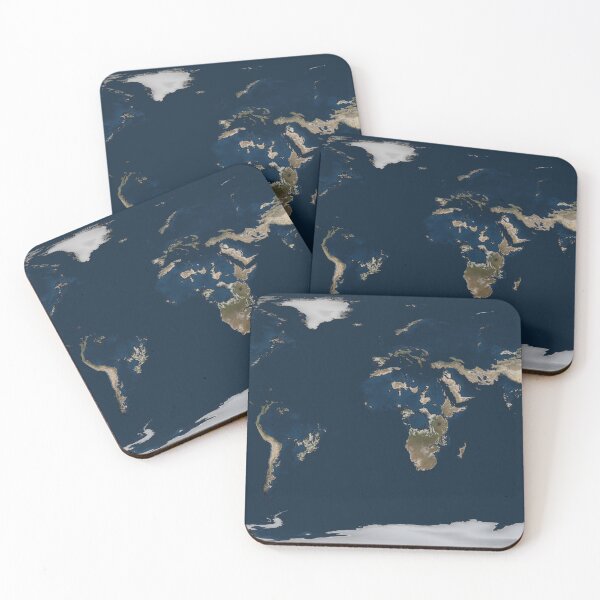Item preview, Drowned Earth World Map designed and sold by Tiffany Munro.