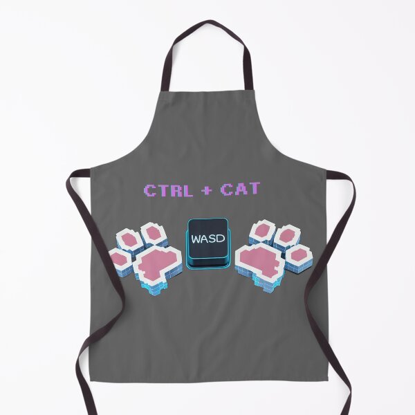 Item preview, CTRL + CAT – Cute Gamer Cat Paw and Keyboard Meme Art designed and sold by SamartkitDesign.