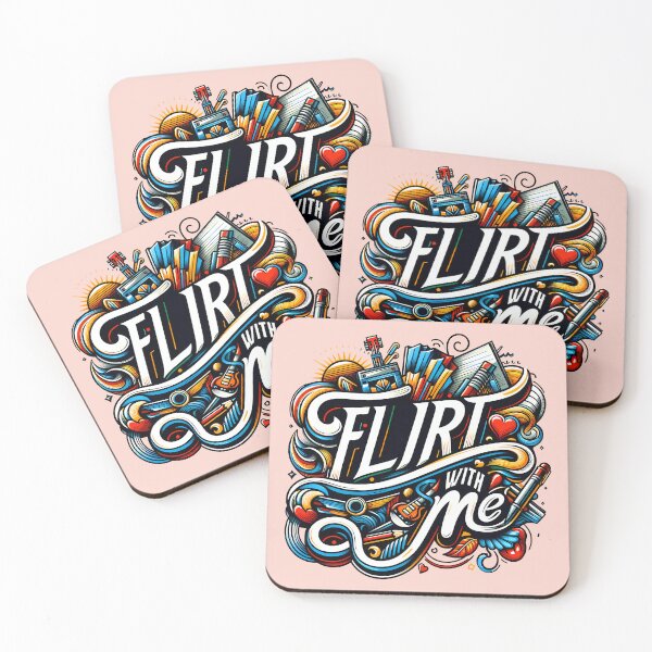 Item preview, Flirt with Me, typography designed and sold by maxmaj.