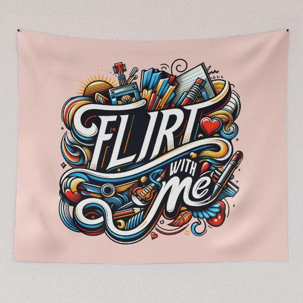Item preview, Flirt with Me, typography designed and sold by maxmaj.
