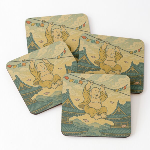 Item preview, Buddha Zipline Bliss — Ukiyo-e Aerial Zen designed and sold by SaintGear.
