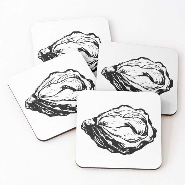 Item preview, Oyster Shellfish Mollusk Bivalve Seafood Pearl Raw Food designed and sold by inkoutninja.