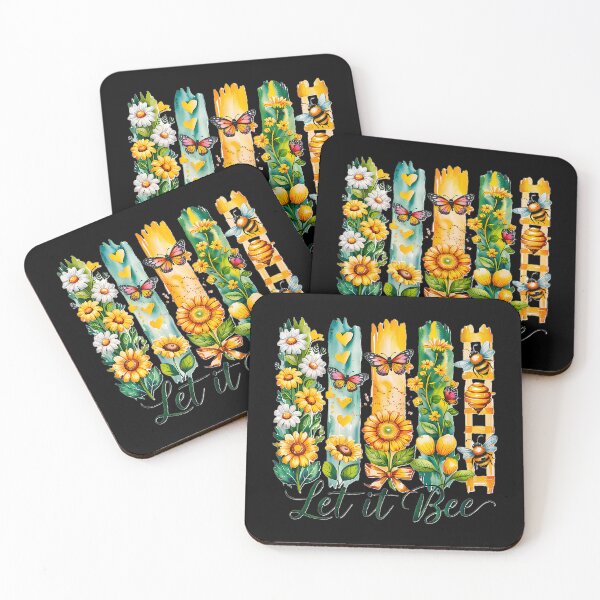 Item preview, Let It Bee Flowers - Black designed and sold by FoxfireStardust.