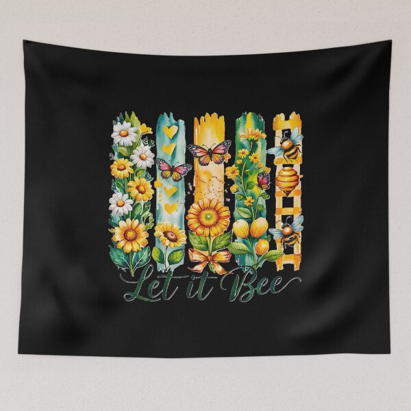 Item preview, Let It Bee Flowers - Black designed and sold by FoxfireStardust.