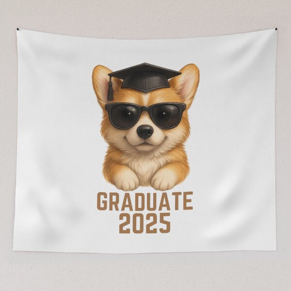 Item preview, Funny Corgi Graduate 2025 designed and sold by thebest-2studio.