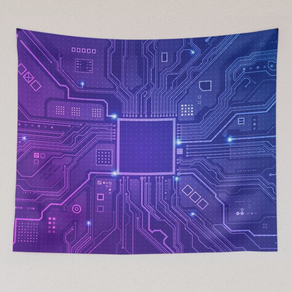 Item preview, nanotechnology or artificial intelligence, electronic pattern motherboard CPU  designed and sold by NiamLab.