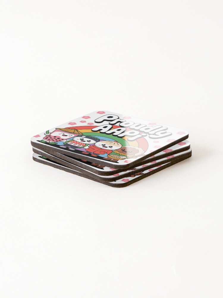 Thumbnail 4 of 5, Coasters (Set of 4), aapi month designed and sold by natzeroART.