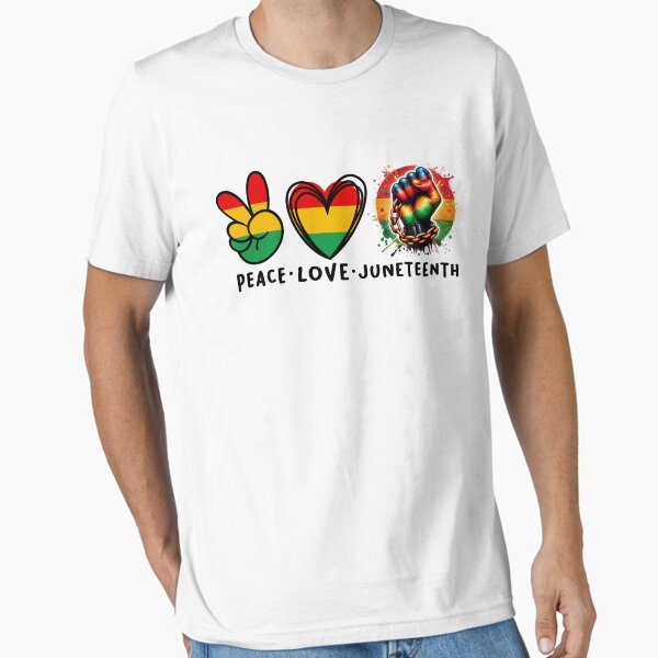 Item preview, Peace Love Juneteenth Celebration Freedom 1865 designed and sold by R&BApparel.