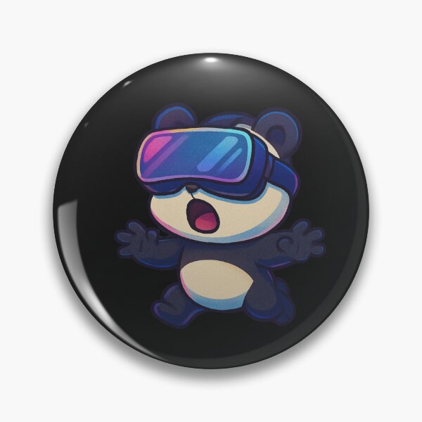 Item preview, VR Panda Adventure – Chibi Panda in Neon Virtual Reality World designed and sold by ColorSplash123.
