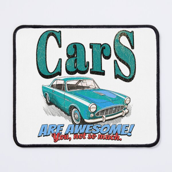 Item preview, Car's Are Awesome- You Not So Much! | Vintage Car Art | Automotive Design | Pacific NW Gear Co designed and sold by PacificNWGearCo.